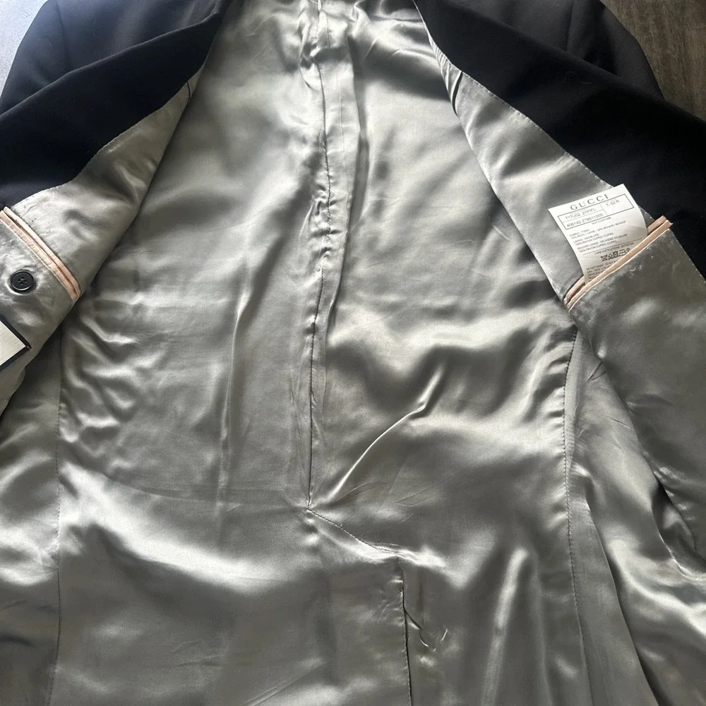 Gucci Men's Monaco Bee Logo 2 Piece Suit Jacket Pants 52R Made In Italy $2900